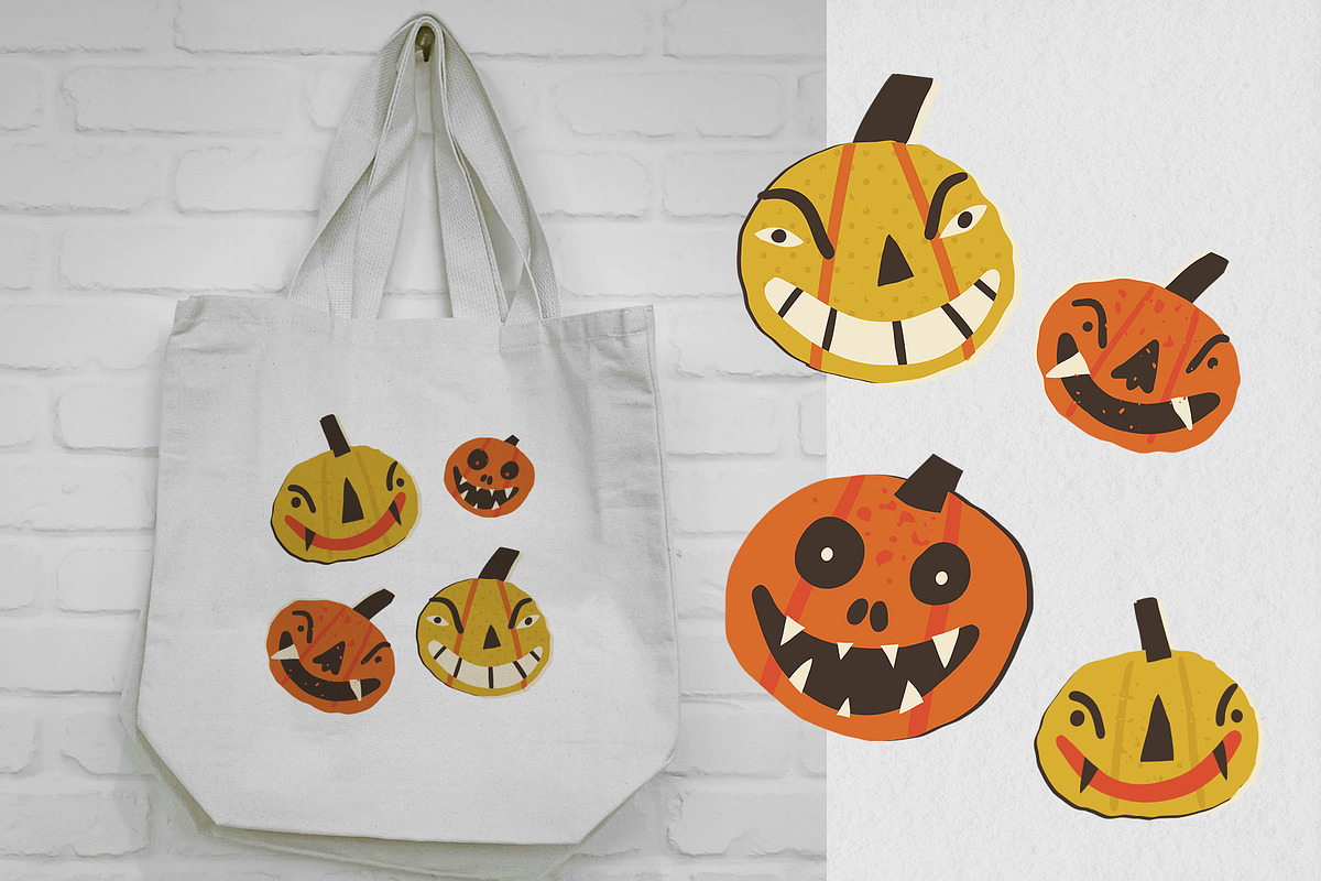 Retro Halloween clipart set, a Seasonal Illustration by Paper Cherry (Photo 26 of 27)