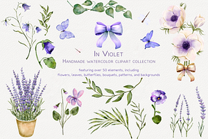 In Violet Watercolor Set