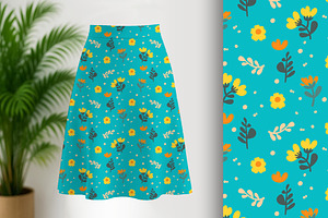 Blue Abstract Floral Seamless