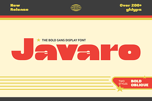 Javaro - Bold Display Font