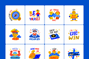 Teenage Stickers Set, an Emoji Icon by Vectors Market (Thumbnail 8 of 9)