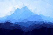 Mountains low poly vector collection, a Texture Illustration by MSA-Graphics (Thumbnail 3 of 8)