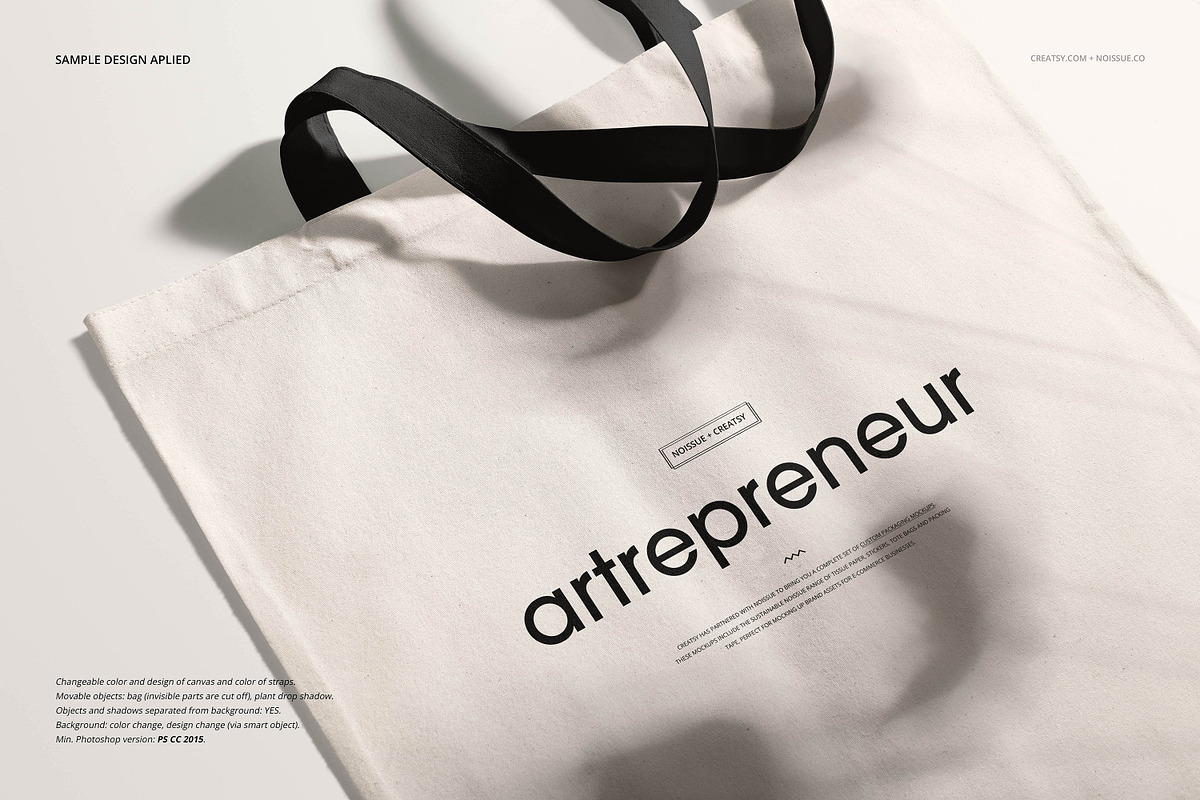 Noissue Tote Bag Mockup Bundle, a Packaging Mockup by creatsy5 (Photo 11 of 67)