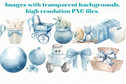 Baby Boy Blue Boho nursery clipart, a Person Illustration by Mermaids Cove (Thumbnail 7 of 10)