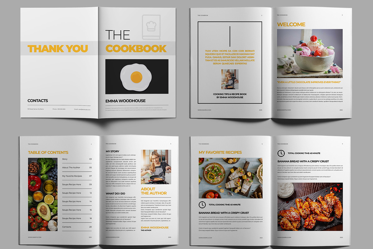 Recipe Cookbook Template, a Magazine Template by MightyDesign (Photo 3 of 8)