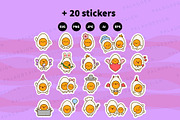 Cute Kawaii Eggs, a Food Illustration by Palau (Thumbnail 12 of 12)