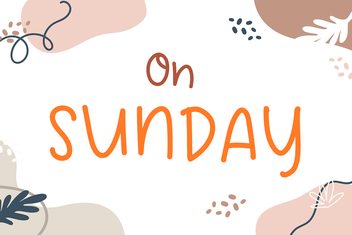 On Sunday, a Handwritten Font by nongnuchpolyiam1 (Photo 1 of 6)
