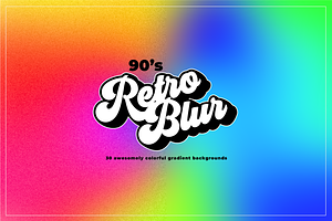 90s Retro Blur Gradient Backgrounds