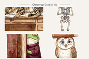 Dark Academia Sublimation, an Animal Illustration by Artnoy (Thumbnail 4 of 18)