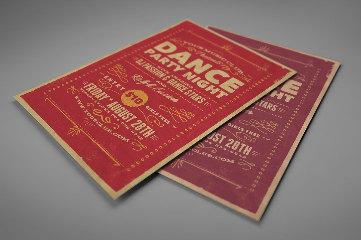 Vintage Style Typography Flyer, a Flyer Template by JumboDesign