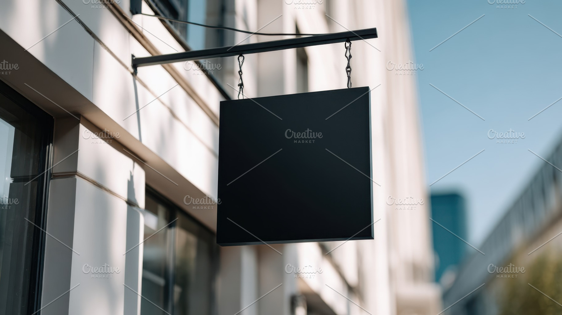 Blank sign on a building, a Photo by Beautiful things