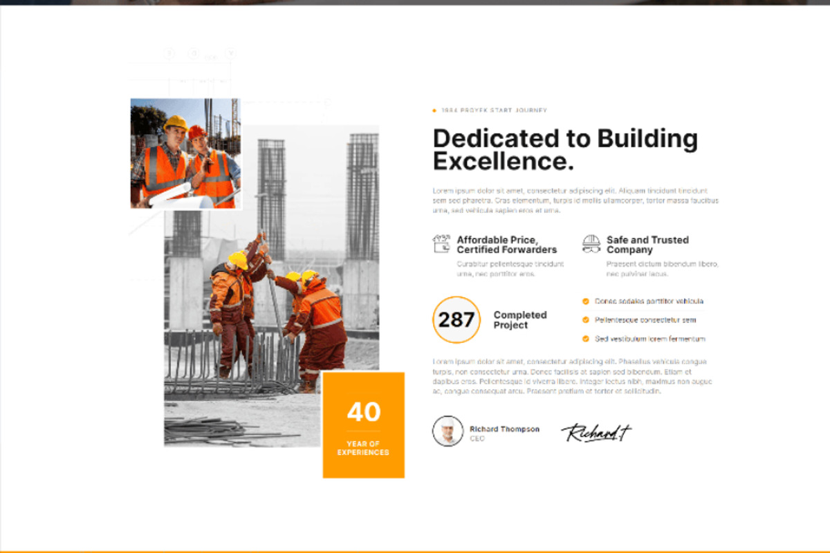 Construction Elementor Template, a WordPress Template by UInstrument (Photo 6 of 10)