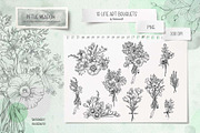 Wildflower Line Art Clipart, a Decorative Illustration by BalanceUA (Thumbnail 5 of 18)