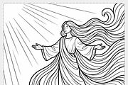 Manifestation Coloring Page, a Person Illustration by Nuvame Arts & Designs (Thumbnail 14 of 27)