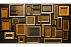 modern light brown picture frame ai, a Background Photo by pikepicture
