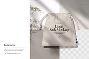 Linen Sack Mockup Top View, a Merchandise Mockup by creatsy5 (Thumbnail 4 of 5)