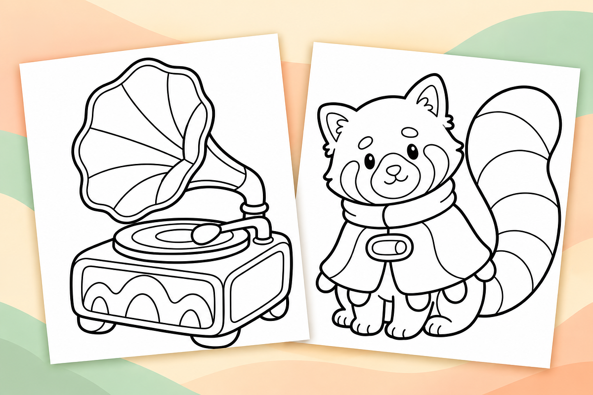Fall Season Coloring Pages Vol. 3, a Seasonal Illustration by Inkivelle Studio (Photo 2 of 3)