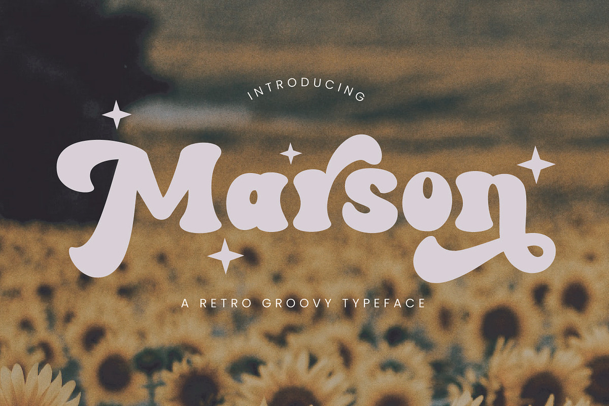 Marson - Groovy Retro Font, a Handwritten Font by Flawless And Co (Photo 1 of 10)