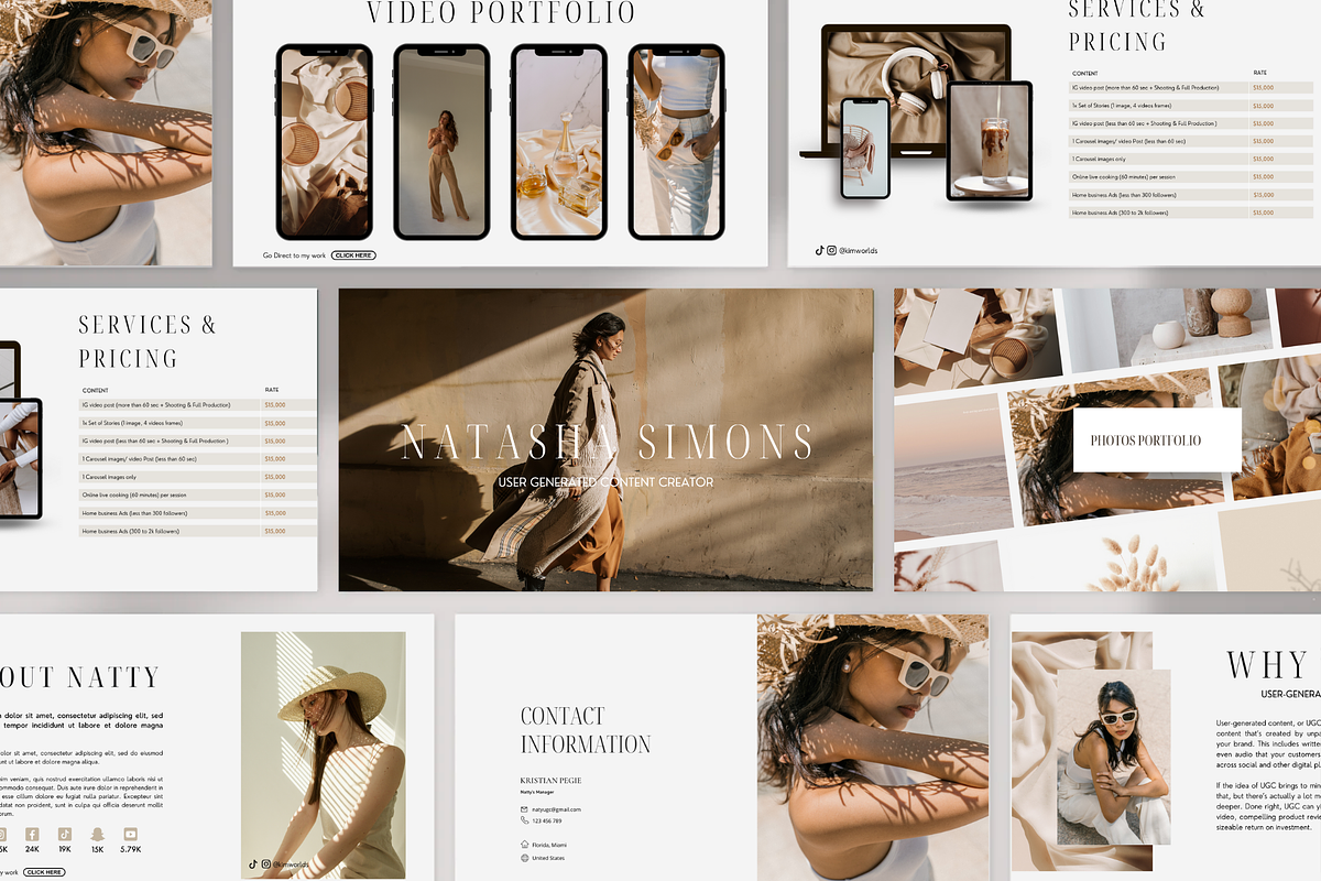 UGC Media Kit for Canva, a Presentation Template by Bonita Digital Design (Photo 1 of 4)