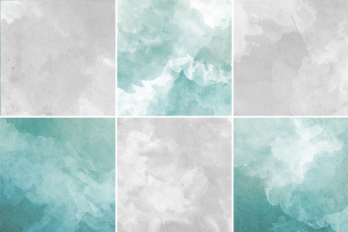 12 Blue Watercolor Backgrounds, a Texture Graphic by Orange Fox (Photo 2 of 4)