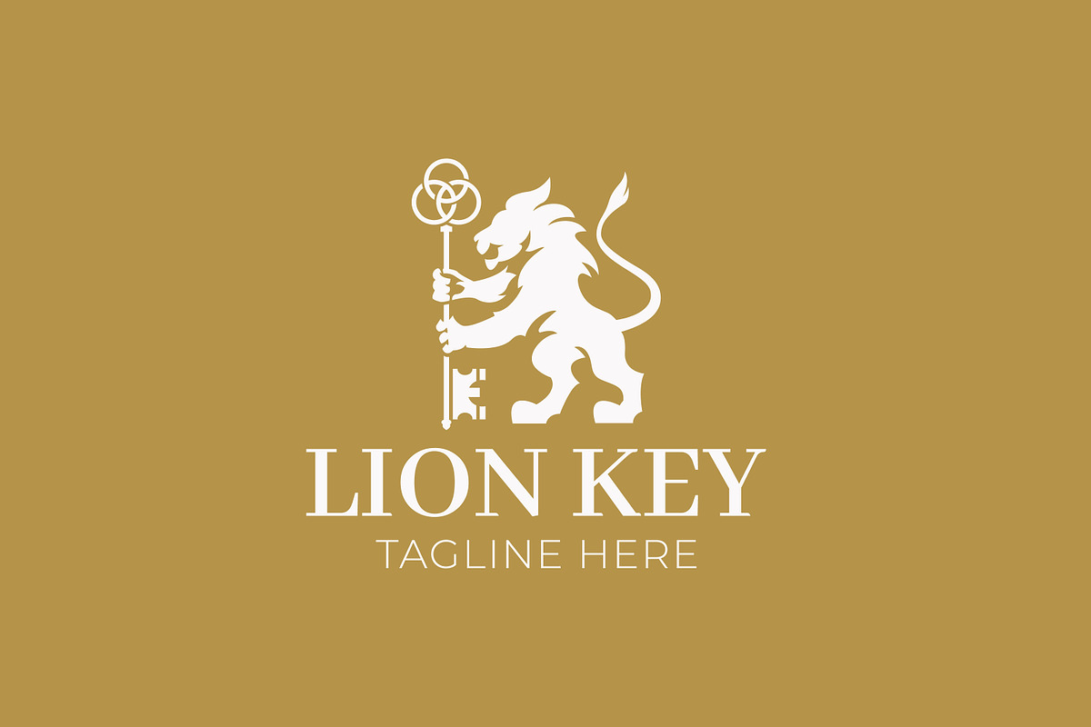 Illustration Abstract Lion Key Logo, a Branding & Logo Template by Signatoro (Photo 3 of 3)