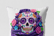 Sugar Skull Purple Cupcake Art, a Shirt Mockup by Vector Stall (Thumbnail 12 of 14)
