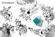 Black Ink Flowers and Watercolor, an Illustration by WBS Design (Thumbnail 7 of 26)