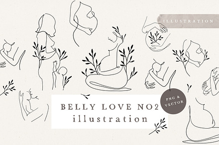 BELLY LOVE NO.2 / vector & png