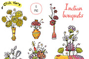 Indian Flowers - 55 objects+, an Illustration by Zooza Art (Thumbnail 3 of 9)