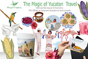 Yucatan, Mexico travel illustrations, an Object Illustration by Winged Graphics (Thumbnail 1 of 4)