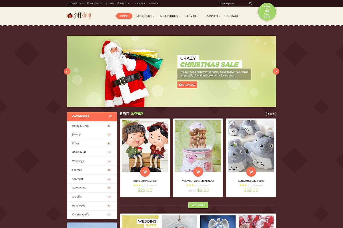 Giftshop- ecommerce PSD Template, a Websites & App Template by Puzzthemes