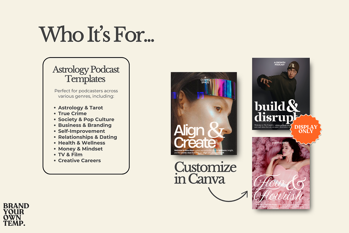 Astrology Podcast Canva Editorial, a Templates & Theme by BYOTstudios (Photo 10 of 11)