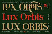 Lux Orbis - Serif font family, a Font by Artistic & Unique (Thumbnail 4 of 15)