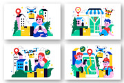 10 Drone Delivery Service Illustrati, a Work Illustration by denayunebgt (Thumbnail 2 of 4)