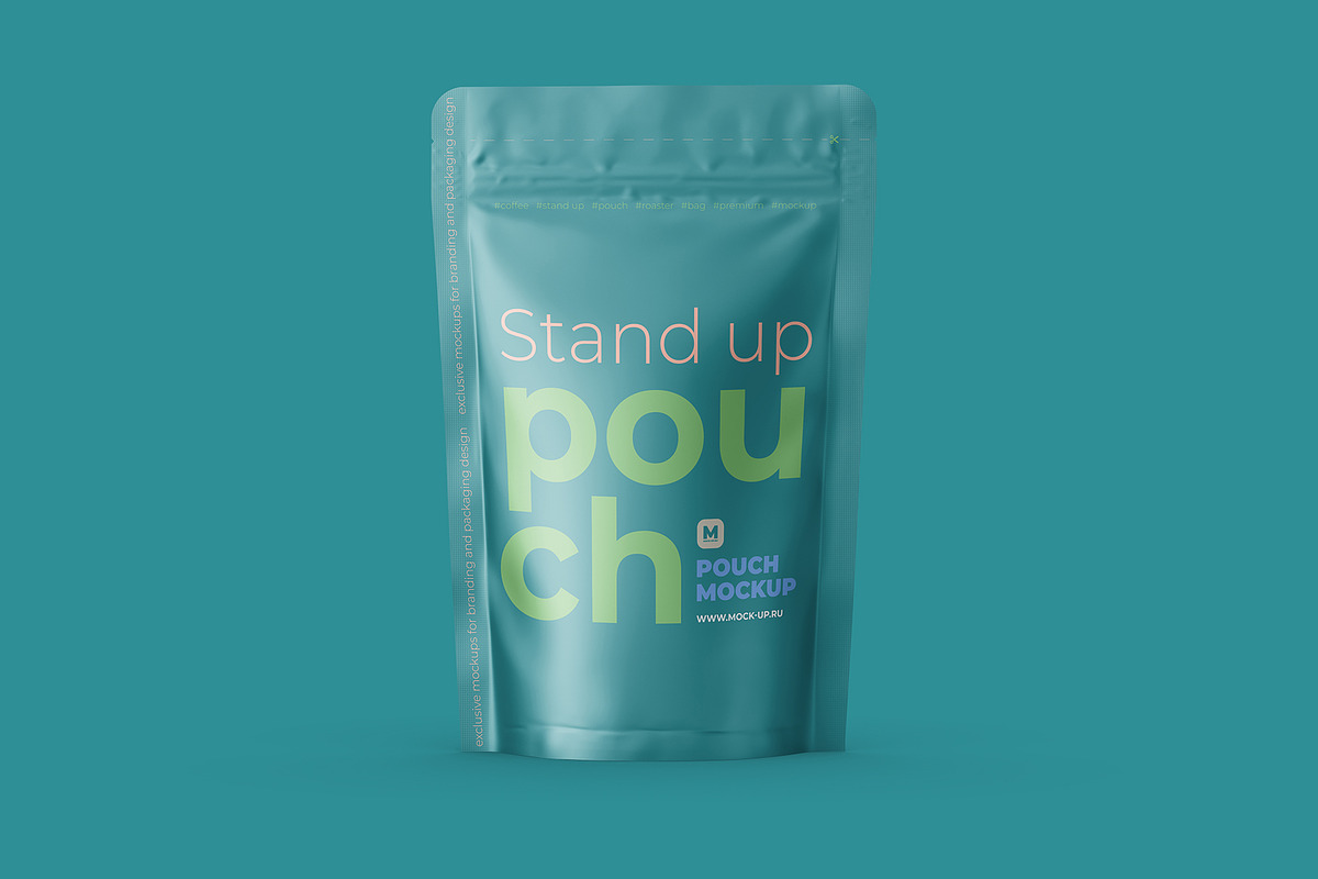 Stand Up Pouch Mockup Front view, a Cups & Container Mockup by easymock (Photo 11 of 12)