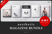 AESTHETIC Magazine Bundle (5 IN 1), a Magazine Template by Celine Studio (Thumbnail 1 of 6)