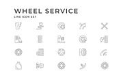 Set line icons of car wheel service, an Object Graphic by motorama (Thumbnail 3 of 3)
