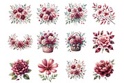 Dusty Rose and Burgundy, a Texture Illustration by fashionaddict (Thumbnail 3 of 7)