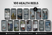 100 Health Coach Instagram Reels, a Social Media Template by DigiPax (Thumbnail 1 of 10)