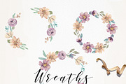 Purple Cream Floral Watercolor, an Illustration by Bloomella (Thumbnail 5 of 5)