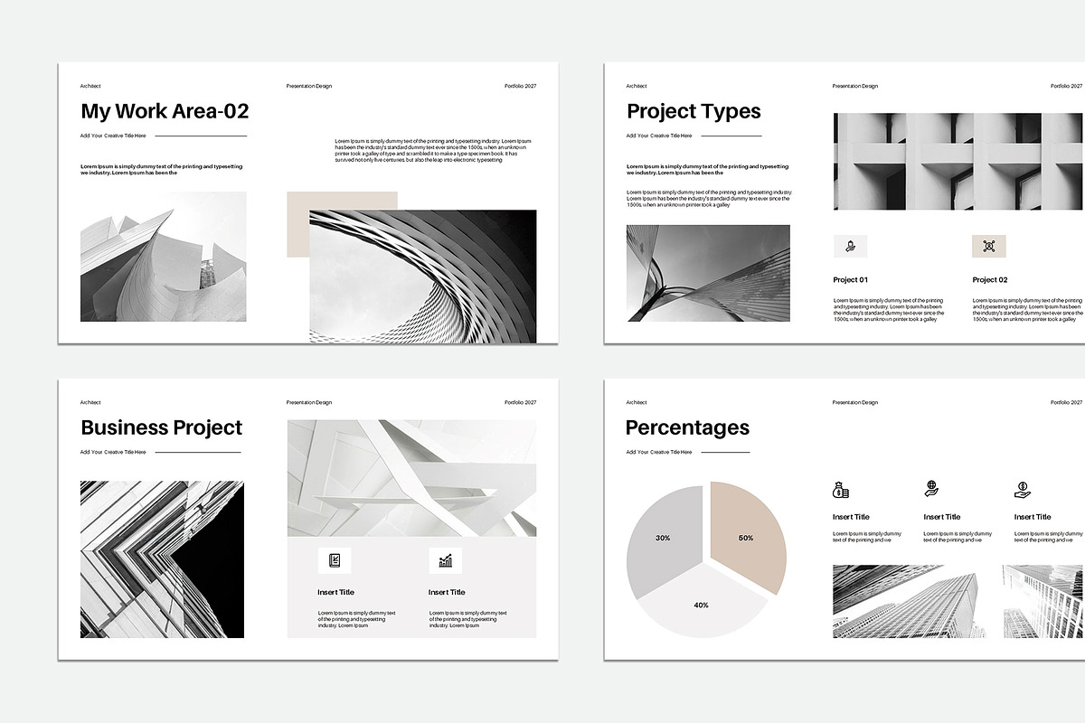 Minimal Architecture Presentation, a Presentation Template by Blackcloud_Creations (Photo 3 of 6)