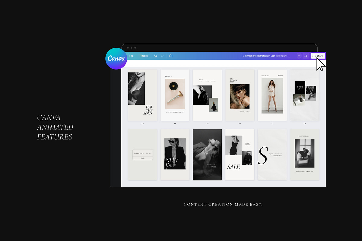 Minimal Editorial Instagram Template, a Social Media Template by Signture Muse Design (Photo 8 of 12)