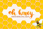 Honey Bee Watercolor Bundle, an Animal Illustration by Violet LeBeaux (Thumbnail 1 of 3)
