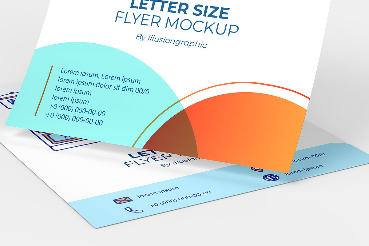 US Letter Size Flyer Mockup, an Advertising Mockup by Illusiongraphic (Photo 22 of 25)