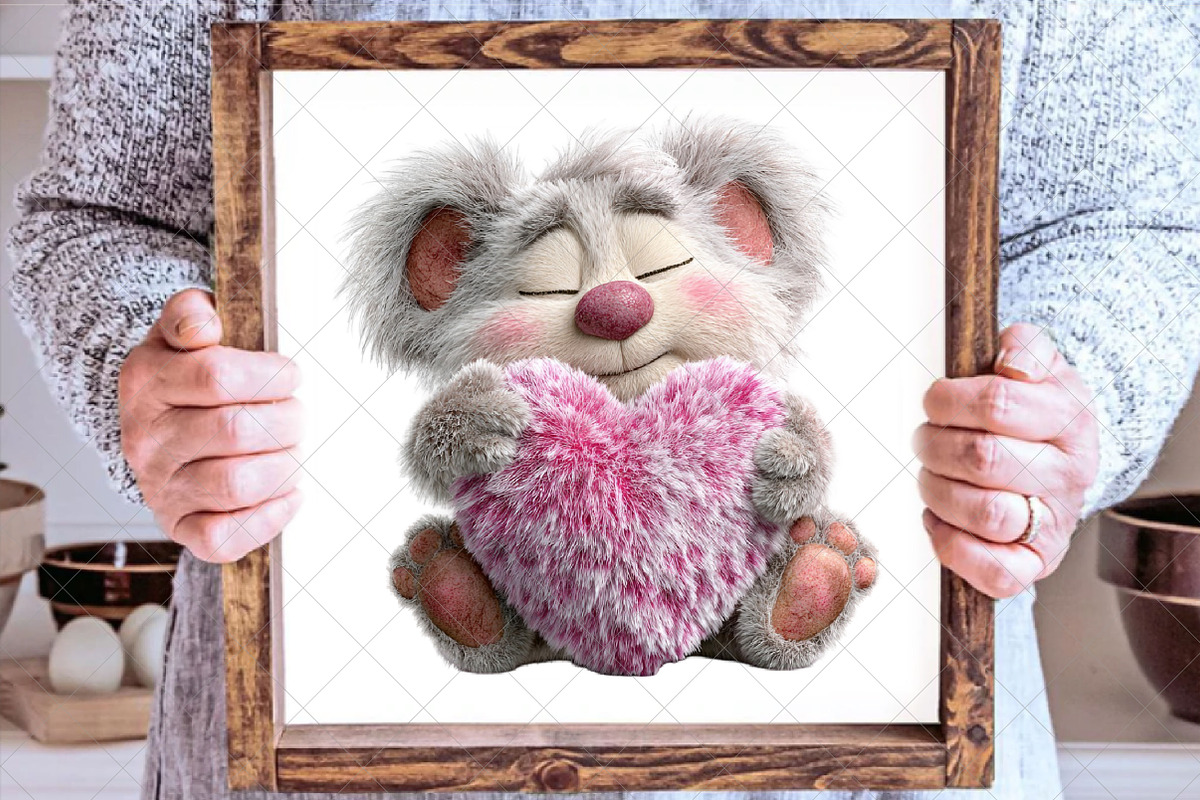 Quirky Valentine Teddy Bear Clipart, an Illustration by SinaCreation (Photo 5 of 7)