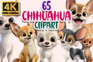 Chihuahua Clipart PNG Bundle, a Graphic by M9 Design