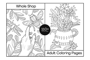 Adult Coloring Book Whole Shop