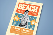 Beach Music Party Flyer, a Flyer Template by megarez (Thumbnail 3 of 3)