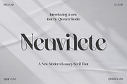 Neuvilete - Modern Luxury Serif Font, a Serif Font by Qweera Studio (Thumbnail 1 of 12)