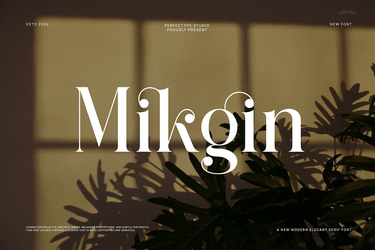 Mikgin Elegant Ligature Serif Font, a Serif Font by Perfectype (Photo 1 of 8)